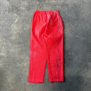 Vintage Jeanie Blue Bell Pants Womens 14 Red Side Zip High Waist Crop